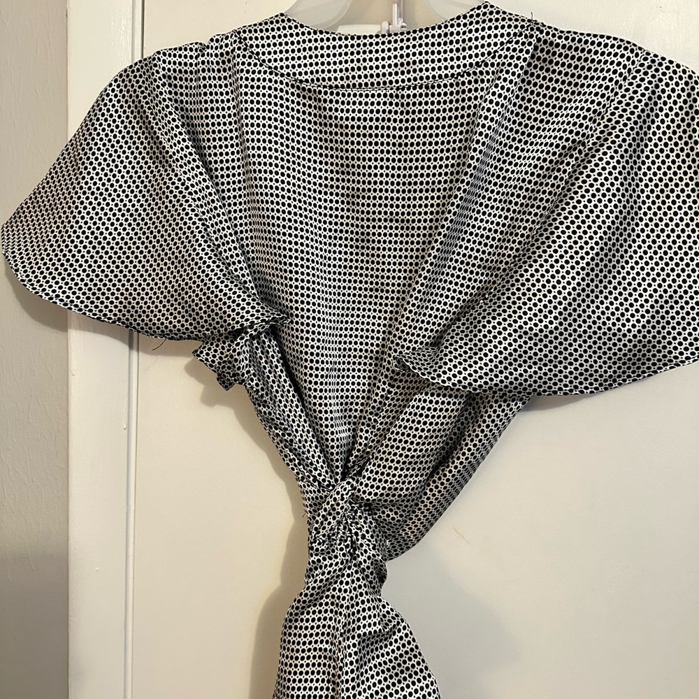 Cato Black and White Dot Pattern Blouse